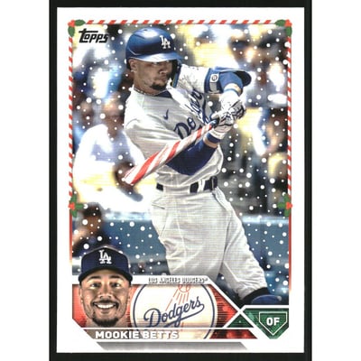 2023 Topps Holiday Photo Variations #H57 Mookie Betts{#candy cane bat